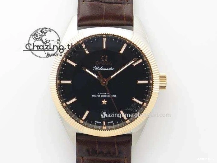 0410 Neat Speedmaster ’57 Co-Axial SS RG OMF 1:1 Best Edition Black Dial On Leather Strap A9300 (Free Leather Strap) 8067